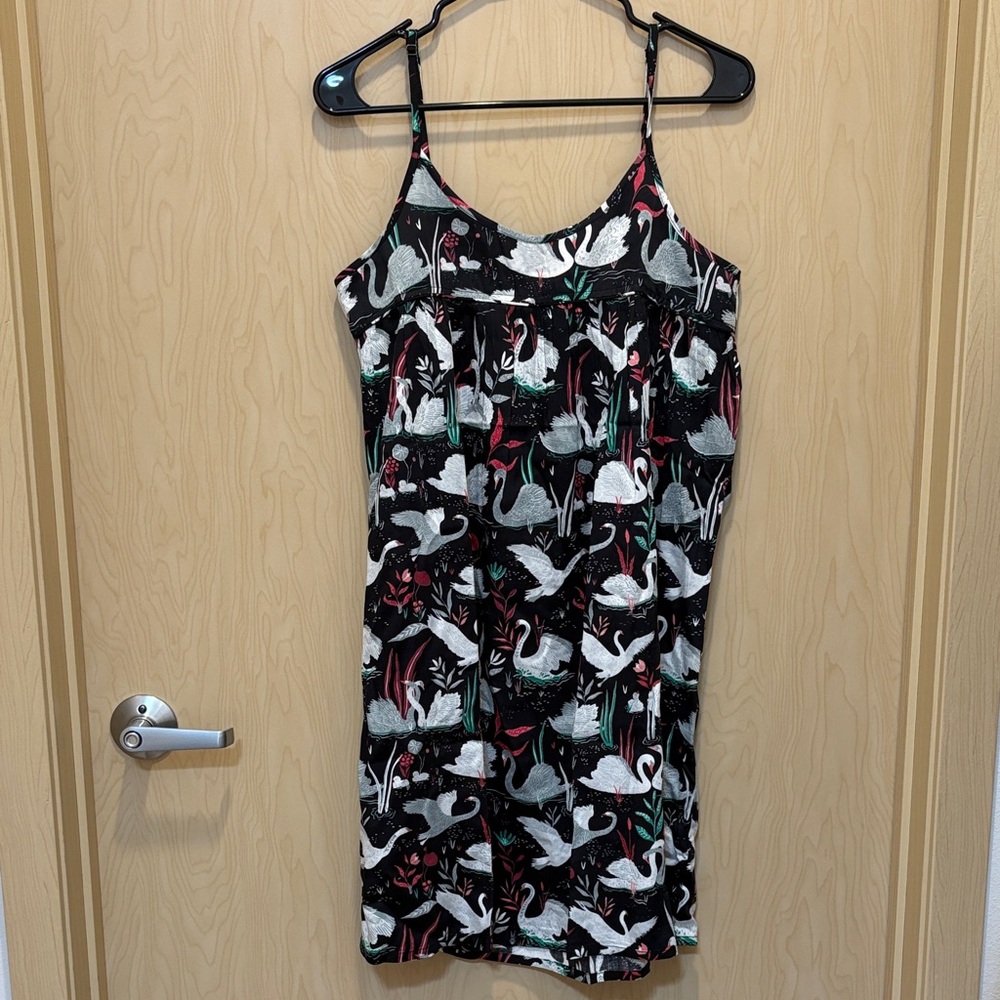 Printfresh: Enchanted Swans - “Eco Satin” Dolled Up Nightie - M (NWT)